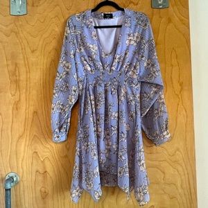 Lavender floral longsleeve dress
